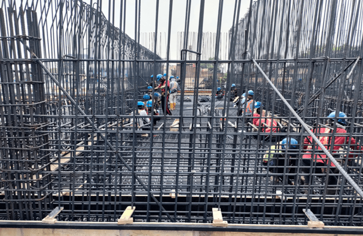 Install Rebar Wall